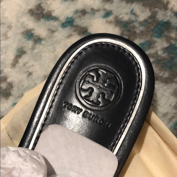 Tory Burch Metal Miller navy sandals - Picture 7 of 8